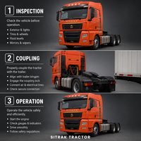 Tracteur routier SITRAK 6X4 d'occasion populaire, diesel, conduite à gauche, haute efficacité, faible consommation de carburant, Weichai, pour la logistique