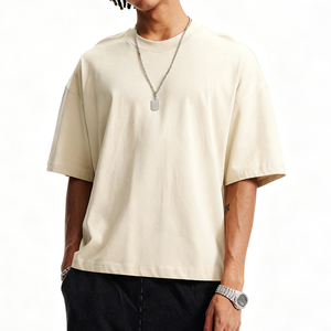 T-shirt à épaules tombantes surdimensionné de haute qualité personnalisé, t-shirt ample en coton 100% lourd, t-shirt pour homme - Product Image 1