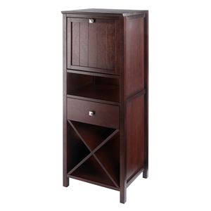 DB Brooke Walnut Armoire à gelée à 4 sections pour le stockage du vin dans les meubles de salle à manger - Product Image 1
