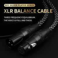 Câble audio haute fidélité Audiophile Z100 XLR, cuivre pur plaqué argent, modèle QC-256 pour projecteur, microphone, DVD