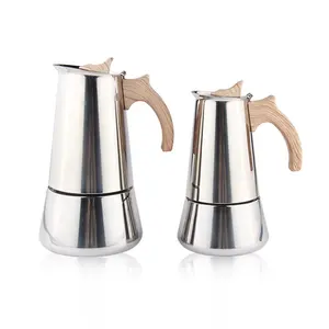 Eco-friendly 휴대용 주문 나무로 되는 곡물 에스프레소 커피 메이커 Moka 남비, Stovetop 스포츠 커피 에스프레소 메이커 Moka 요리 기구