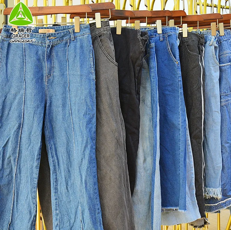 Bale Supplier Baggy Pants für Jeans Frauen Sexy Ukay Ukay