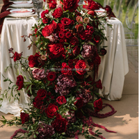 Groothandel Kunstbloemen Bruidsdecoratie Kunstbloemenarrangement Witte Bloemenloper voor etalagedecoratie