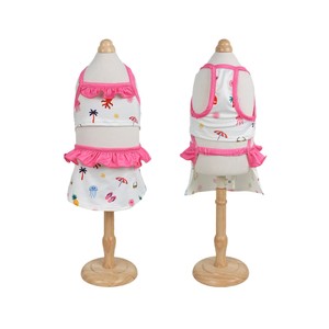 Maillot de bain deux pièces pour chien, imprimé rose, léger, tenue mignonne d'été pour ours en peluche - Product Image 4