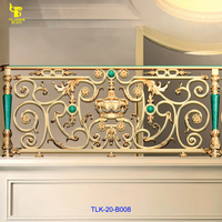 TLK Rampe d'escalier intérieure haut de gamme de luxe en laiton couleur cuivre antique