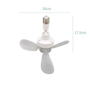 Mini ventilador LED de diseño moderno de alta potencia eólica E27 3 AC Control remoto Ahorro de energía para cocina Dormitorio Sala de estar Dormitorios - Product Image 4