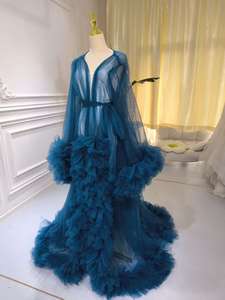 Robe longue en gaze fine S1646N pour femmes enceintes, jupe longue, vêtements <span class=keywords><strong>de</strong></span> studio photo, vêtements sexy grande taille pour femmes, vêtements <span class=keywords><strong>de</strong></span> nuit - Product Image 4