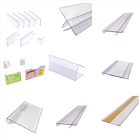 Porte-étiquette en PVC extrudé transparent à clipser pour présentoir de supermarché, vente au détail, OEM ODM