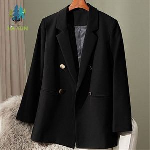 <span class=keywords><strong>Blazer</strong></span> Wanita Lengan Panjang Kancing Solid Model Slim Fit untuk Musim Semi/Gugur, Jaket Formal Kantor, Laris Manis - Product Image 6