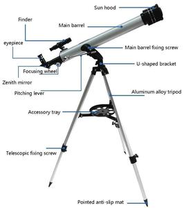 Telescopio Astronómico de Tubo Único de 525 Aumentos, Telescopio Refractor 60700 - Product Image 4