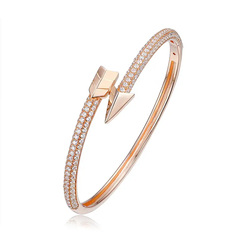 925 Sterling Silver Fashion Jewelry Bracelets Bangles For Women Luxury Gold Bangles 18k Women Bangle Bracelet For Girl