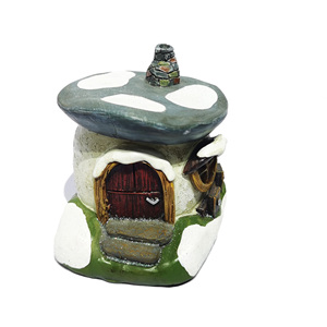 Resina hecha a mano gnome figuras <span class=keywords><strong>kawaii</strong></span> juguetes de jardín de hadas iluminado miniatura pájaro casas para elf - Product Image 4