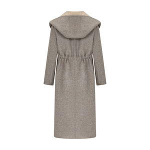 מעיל אפור 93% 7% ניילון צמר נשים חורף ארוך מעיל קרסו לנשים חמים עיצובים מקוריים 2000 + יצירות שנתי - Product Image 2