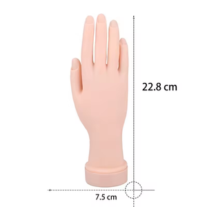 Pratique d'art de main prothétique de pratique d'<span class=keywords><strong>ongle</strong></span> de silicone pour le caoutchouc pliable flexible de mannequin - Product Image 5