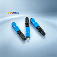 Conector de Fibra Óptica SC de Conexión Rápida sin Fusión, Monomodo, Ranura en V, 55 mm, HC01 c SX SC UPC, para FTTH LAN