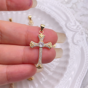 จี้ไม้กางเขนชุบทอง18K สำหรับทำเครื่องประดับทางศาสนา - Product Image 6