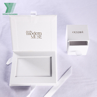 Boîte en carton personnalisée avec logo imprimé, boîte de luxe pour bracelet, bague, boucles d'oreilles, collier, emballage cadeau, boîte à bijoux