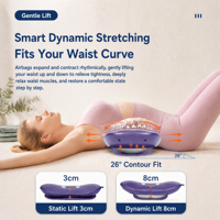 Masseur de surface chauffant intelligent portable pour la taille, outil de massage électrique pour le massage quotidien de la taille à domicile