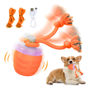 Juguete Inteligente de Lujo para Perros, Pelota Rodante Automática con Rotación de 360°, Sonido, Activación por Movimiento, Recargable por USB, de Silicona - Product Image 1