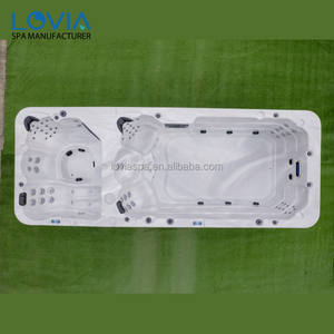 Fiesta independiente Whirlpool Swim Spa Piscina subterránea sin fin Bañera de hidromasaje al aire libre Piscina de entrenamiento de masaje para uso doméstico - Product Image 2