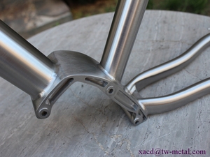 Cuadro de titanio para bicicleta, con piñón - Product Image 4