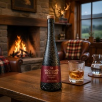 Bouteille de whisky de luxe 750 ml en verre super-cristallin craquelé avec bouchon, emballage personnalisé avec logo couleur, vente en gros d'alcool spiritueux directement de l'usine