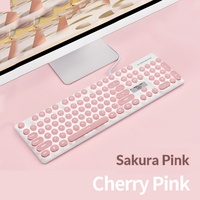 YINDIAO V8 104 Key Wired Gaming Keyboard Retro Punk Keycaps Mechanical Feel Rainbow LED for PC Laptop