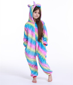 <span class=keywords><strong>Licorne</strong></span> dessin animé unisexe hiver Panda Totoro ours rose Onesie vêtements de nuit femmes hommes vêtements de nuit Anime Costume adulte flanelle pyjamas - Product Image 2