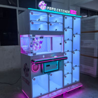 Machine à griffes en métal avec armoire pour peluches, boîtes mystères et cadeaux, à monnayeur, garantie 1 an