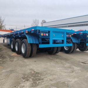 Nouvelle semi-<span class=keywords><strong>remorque</strong></span> plateau porte-conteneurs 2, 3 ou 4 <span class=keywords><strong>essieux</strong></span>, 20, 40 ou 45 pieds, 40 tonnes - Product Image 3