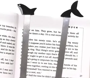 libro cruz marcador Suppliers-Marcapáginas con forma de elefante de cabeza de Orca, marcapáginas de Metal de acero inoxidable con estilo único para niños, niñas, hombres y mujeres