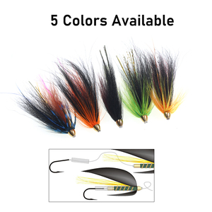 Señuelos de Pesca de Latón con Cabeza Cónica para Pesca de Salmón, Lucio, Lubina, Trucha de Mar, Señuelo de Pesca con Mosca, Streamer, 5 Colores - Product Image 3