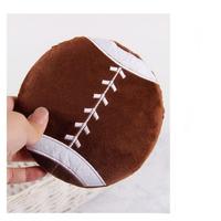Jouet pour animaux de compagnie en forme de boule plate interactive écologique Durable Squeaky Anti-Bite Chew pour chiens chats Style moderne fait éponge durable