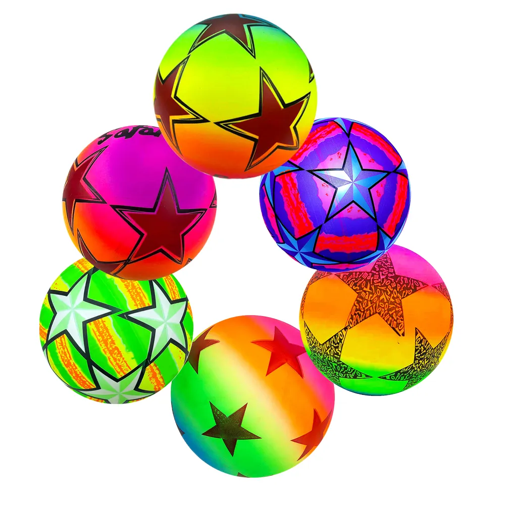 Yexi Led Light Night Party sfera luminosa palla giocattolo gonfiabile in PVC per bambini Rainbow Star Printing Water Fill Ball Pool Toy AQ8A808
