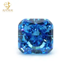 Best Selling Top Quality Blue Crushed Ice Cut CZ Gems Diamond cz loose stones