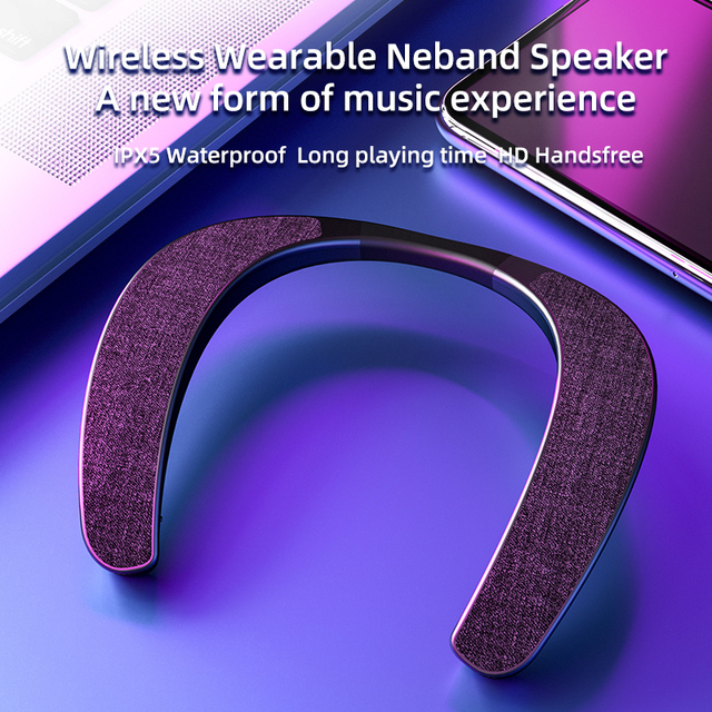 Latest Models 2026 New Original Mini Boombox Wireless Neckband Speaker Outdoor Waterproof Portable Wearable Bluetooth Speakers