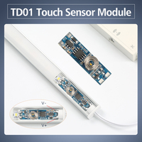GREESON DC12V 4A 48W LED Dimming Control Spring Touch Switch Modul Sensor Sentuh Kapasitif untuk Lampu Kabinet