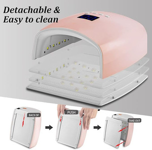 Lampe à ongles UV LED sans fil 66W rechargeable, sécheuse de vernis gel, 5 minuteurs, capteur IR, écran LCD pour la maison et le salon - Product Image 5
