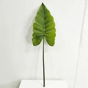 GS-FZCYY-3高度89厘米绿棕榈仿真芋头棕榈叶人造单茎热带叶植物叶装饰