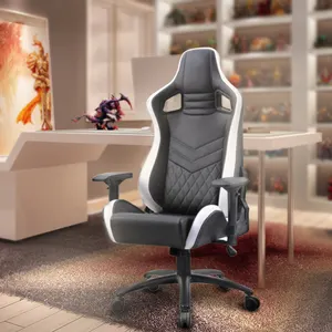 Silla de ordenador de lujo para Gamer, sillón de cuero pu con reposapiés y masaje, escorpión de carreras