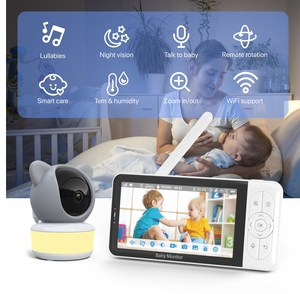 Monitor de Bebé WiFi Tuya 1080p con Giro e Inclinación de 355°, Audio Bidireccional, Visión Nocturna y Canciones de Cuna Relajantes, 20h de Autonomía - Product Image 2