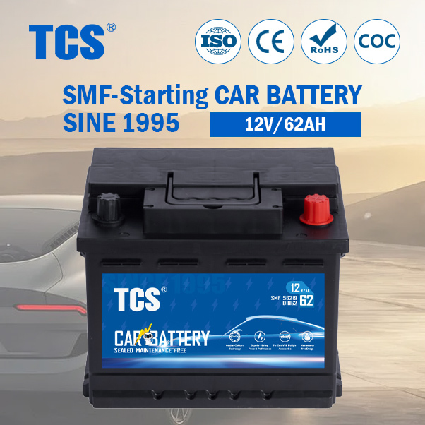 Tcs DIN Standard 12V 62ah Super Power Car Battery for European Vehicles