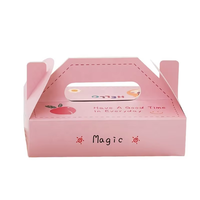 Boîte d'emballage artistique pour desserts, macarons, biscuits, gâteaux, avec pelliculage mat, gaufrage, fermeture magnétique, réutilisable et portable