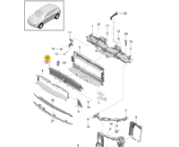 Ensemble de plaque de volet de radiateur pour Porsche Macan 2014-2023 95B OEM 95B121257DY