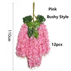 Decorazioni per Matrimoni, Ghirlande di Fiori Artificiali in Seta di Glicine, Rattan Pendente, Fiori per Sposa, Ghirlanda per Casa, Giardino, <span class=keywords><strong>Hotel</strong></span> - Product Image 6