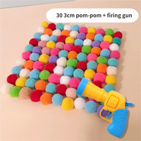 Snowpaws Jouet en peluche amusant et réaliste pour chat et chien, pistolet à pompons, boule de fourrure très élastique, anti-stress, silencieux, usage quotidien