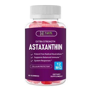 Suplemento dietético, antioxidante y soporte inmunológico, orgánico certificado, sin OGM, gomitas de astaxantina - Product Image 1