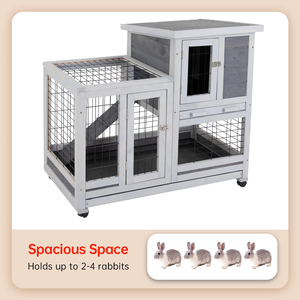 Cage de <span class=keywords><strong>Chinchilla</strong></span> en <span class=keywords><strong>bois</strong></span>, huche de lapin améliorée, Cage de lapin intérieure, huche de lapin avec <span class=keywords><strong>maison</strong></span> de lapin extérieure - Product Image 6