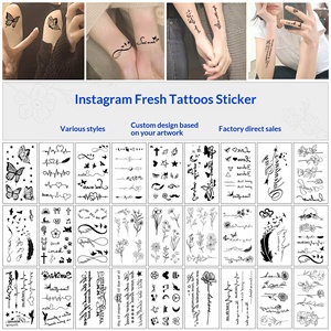 Venta al por Mayor <span class=keywords><strong>de</strong></span> Tatuajes Temporales Impermeables <span class=keywords><strong>de</strong></span> Moda con Diseño <span class=keywords><strong>de</strong></span> Mariposas y Flores Negras <span class=keywords><strong>de</strong></span> Tamaño Pequeño para Niñas y Mujeres - Product Image 3
