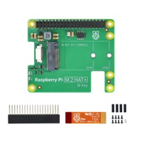 Adaptateur Raspberry Pi M.2 HAT+ NVMe SSD PCIe vers carte d'extension M.2 M Key, versions standard et compactes pour Pi 5 2230 2242